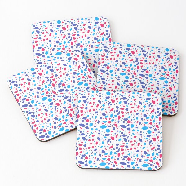 Item preview, Blue White Red Splatter Abstract Modern Contemporary  designed and sold by VioletsnPansies.