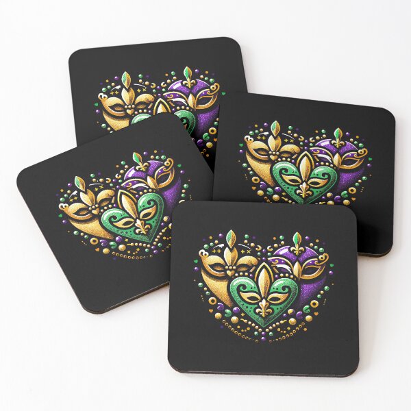 Item preview, Regal Heart: Mardi Gras Fleur-de-Lis Emblem  designed and sold by MAPDDesigns.