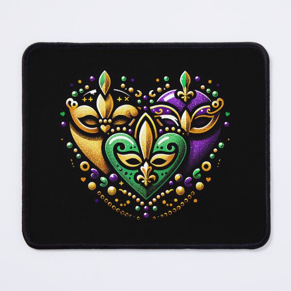 Item preview, Regal Heart: Mardi Gras Fleur-de-Lis Emblem  designed and sold by MAPDDesigns.