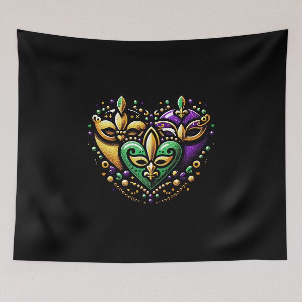 Item preview, Regal Heart: Mardi Gras Fleur-de-Lis Emblem designed and sold by MAPDDesigns.