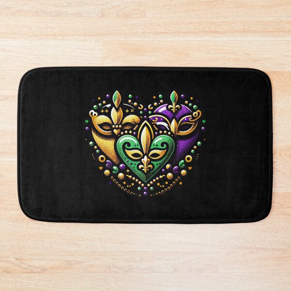 Item preview, Regal Heart: Mardi Gras Fleur-de-Lis Emblem designed and sold by MAPDDesigns.
