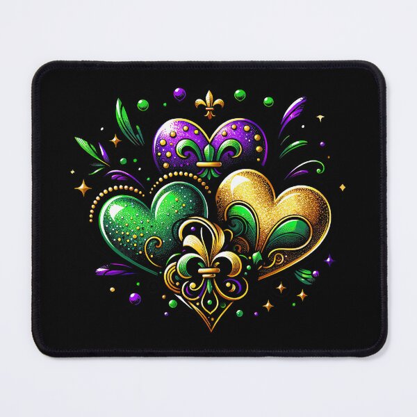 Item preview, Regal Heart: Mardi Gras Fleur-de-Lis Emblem designed and sold by MAPDDesigns.