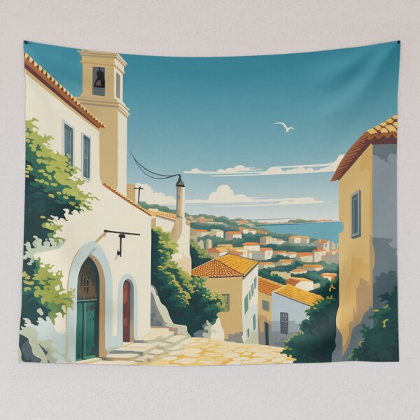 Item preview, A Pop Art Travel Print of Obidos - Portugal  designed and sold by StudioRedKoala.