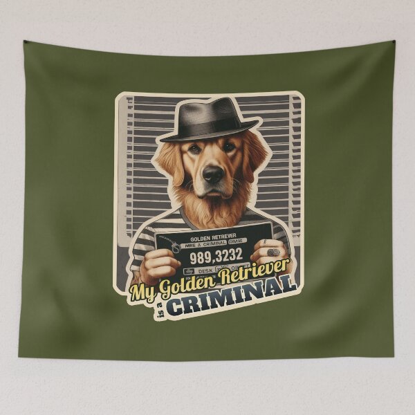 Item preview, Criminal Golden Retriever 2 designed and sold by ThisDress.