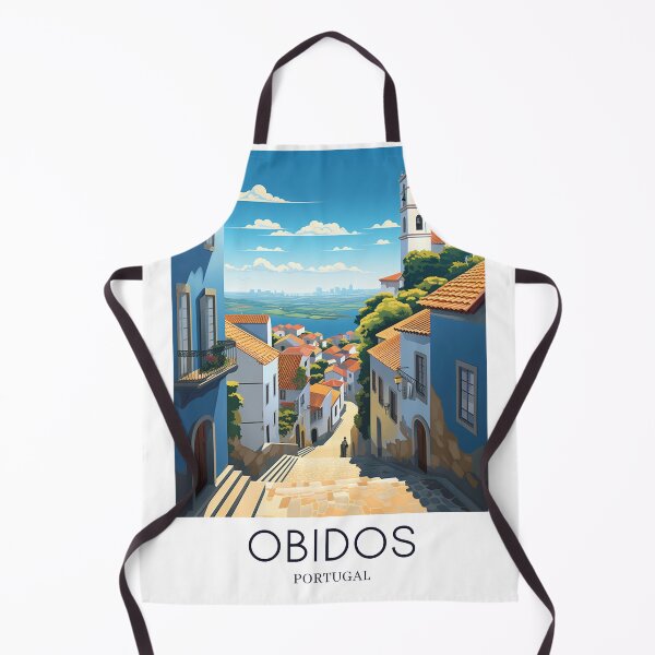 Item preview, A Pop Art Travel Print of Obidos - Portugal designed and sold by StudioRedKoala.