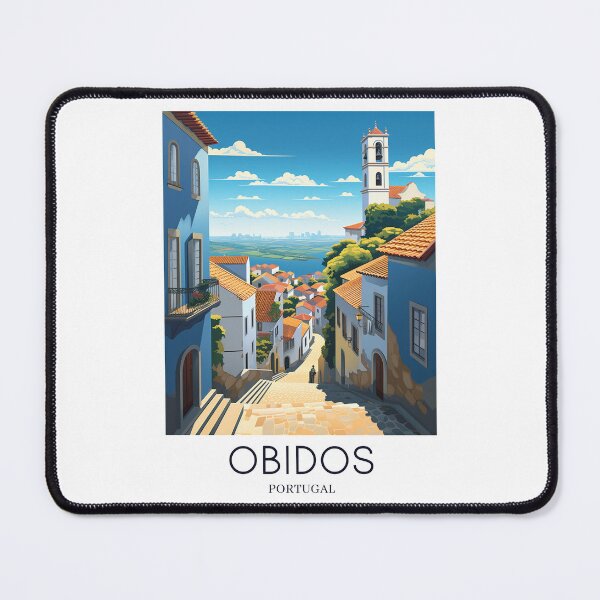Item preview, A Pop Art Travel Print of Obidos - Portugal designed and sold by StudioRedKoala.