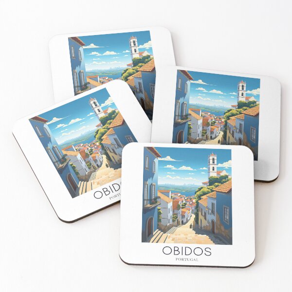 Artikelvorschau, Ein Pop-Art-Reisedruck von Obidos – Portugal entworfen und verkauft von StudioRedKoala.