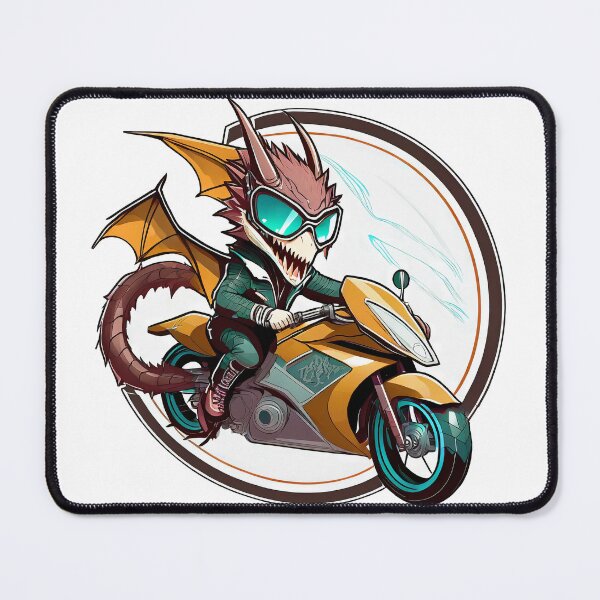 Item preview, Cutie dragon racer on a motorcycle designed and sold by BADESIGNZZ.