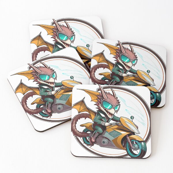 Item preview, Cutie dragon racer on a motorcycle designed and sold by BADESIGNZZ.