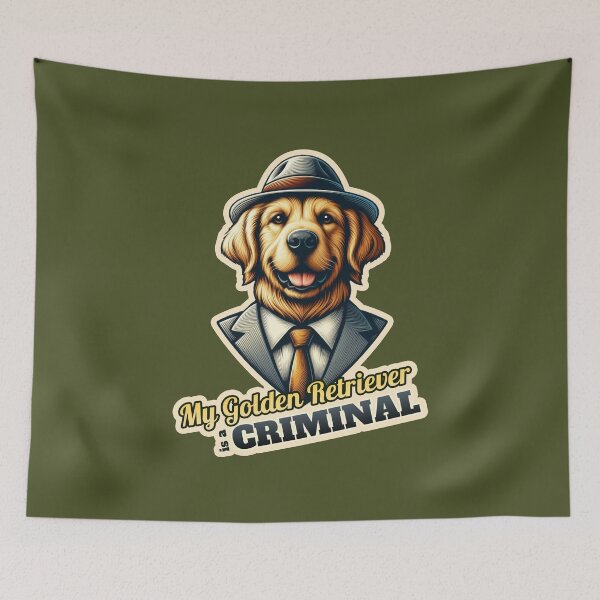 Item preview, Criminal Golden Retriever designed and sold by ThisDress.