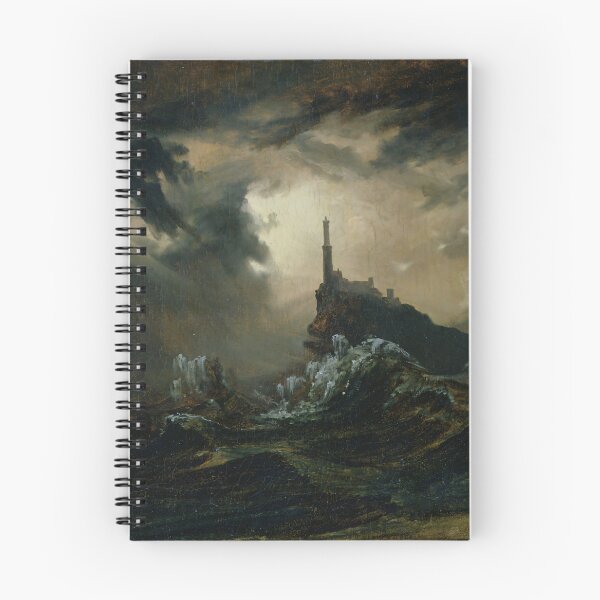 Item preview, Carl Blechen - Stormy Sea with Lighthouse - 1826 designed and sold by ArtExpression.