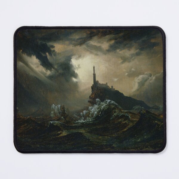 Item preview, Carl Blechen - Stormy Sea with Lighthouse - 1826 designed and sold by ArtExpression.