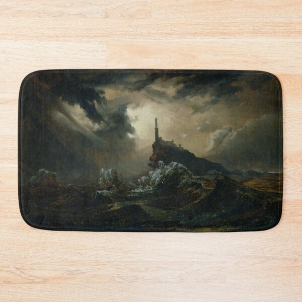 Item preview, Carl Blechen - Stormy Sea with Lighthouse - 1826 designed and sold by ArtExpression.
