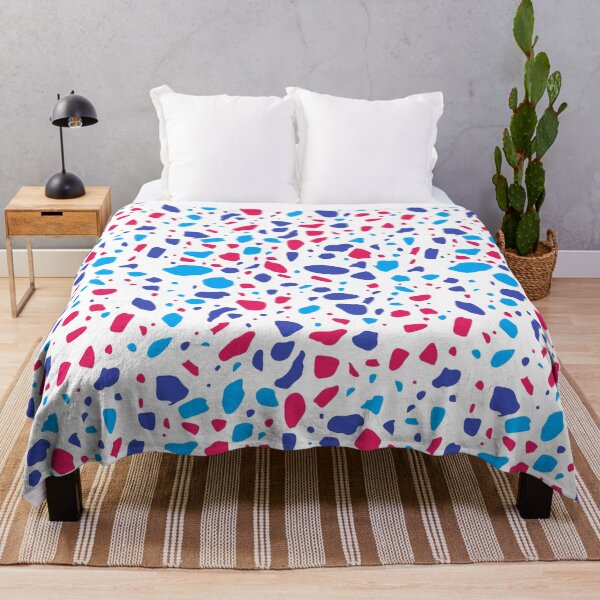 Item preview, Blue White Red Splatter Abstract Modern Contemporary  designed and sold by VioletsnPansies.