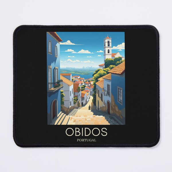 Item preview, A Pop Art Travel Print of Obidos - Portugal designed and sold by StudioRedKoala.