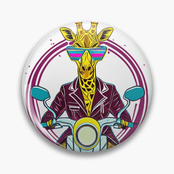 Item preview, Giraffe on a Motorcycle designed and sold by BADESIGNZZ.