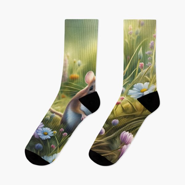 Item preview, A cute field mouse/harvest mouse in a wildflower meadow. designed and sold by Zen-Hues.