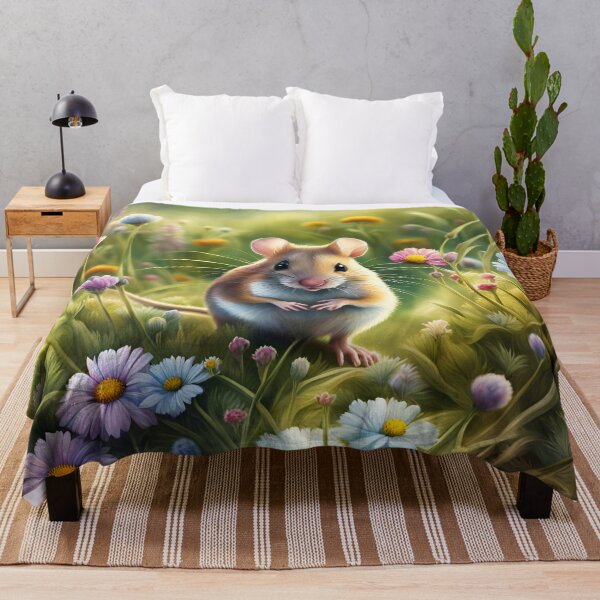Item preview, A cute field mouse/harvest mouse in a wildflower meadow. designed and sold by Zen-Hues.