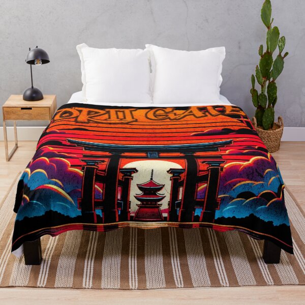 Item preview, Meiji Shrine Torii Gate Sunset Graffiti Design designed and sold by RedDesignSyc.