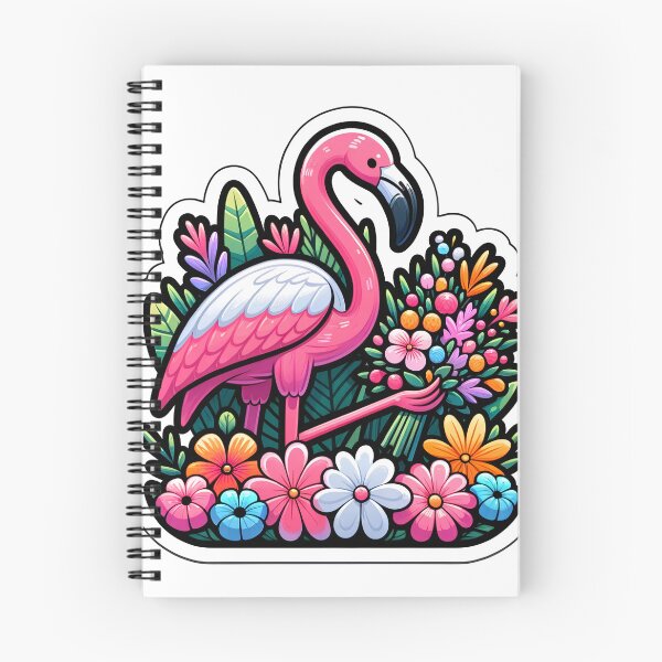 Item preview, Colorful Flamingo Sticker, Floral Bird Decal, Laptop and Water Bottle Vinyl Sticker, Aesthetic Animal Design designed and sold by johnharry3.