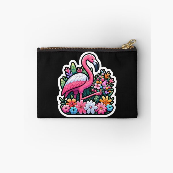 Item preview, Colorful Flamingo Sticker, Floral Bird Decal, Laptop and Water Bottle Vinyl Sticker, Aesthetic Animal Design designed and sold by johnharry3.