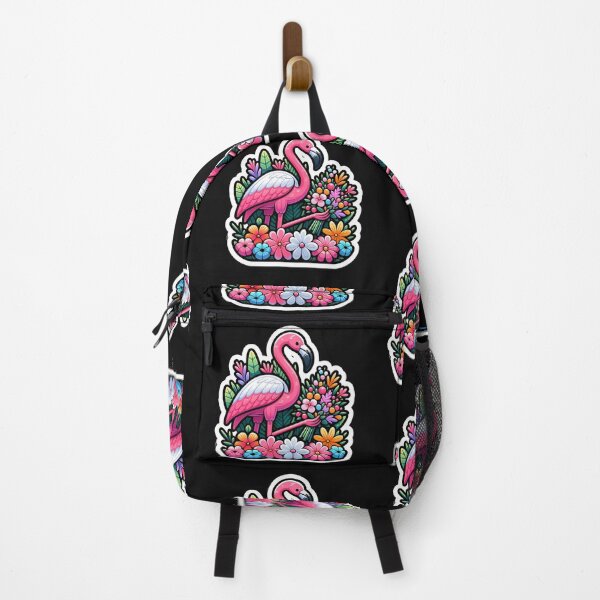 Item preview, Colorful Flamingo Sticker, Floral Bird Decal, Laptop and Water Bottle Vinyl Sticker, Aesthetic Animal Design designed and sold by johnharry3.
