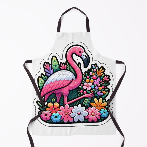 Item preview, Colorful Flamingo Sticker, Floral Bird Decal, Laptop and Water Bottle Vinyl Sticker, Aesthetic Animal Design designed and sold by johnharry3.