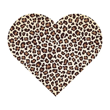 Artwork thumbnail, Heart In Leopard Pattern by Designfs
