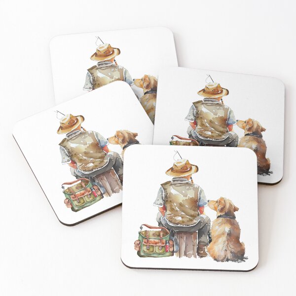 Item preview, Man Fishing With His Dog designed and sold by lifeintoart.