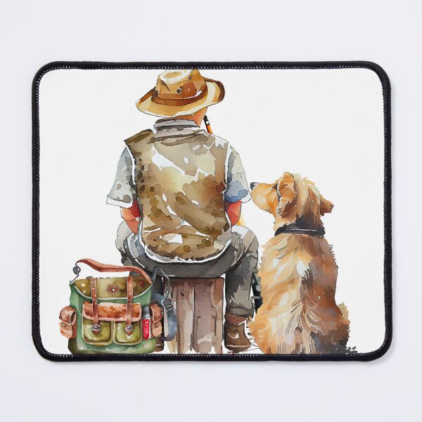 Item preview, Man Fishing With His Dog designed and sold by lifeintoart.