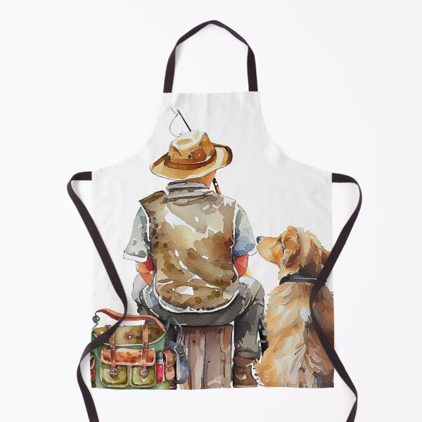 Item preview, Man Fishing With His Dog designed and sold by lifeintoart.