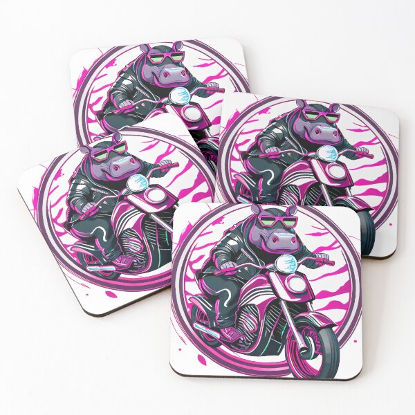 Item preview, Chilled Hippo on a motorcycle designed and sold by BADESIGNZZ.