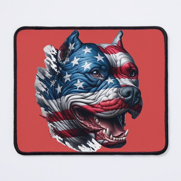 Item preview, White Pitbull with a Touch of America's Essence designed and sold by PromoPearceArte.