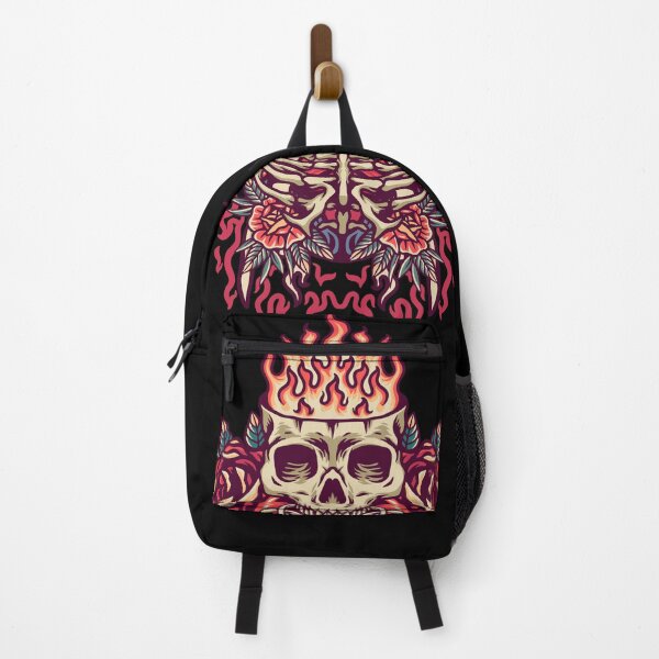 Item preview, Retro Fire Skull And Roses designed and sold by Boomroom.