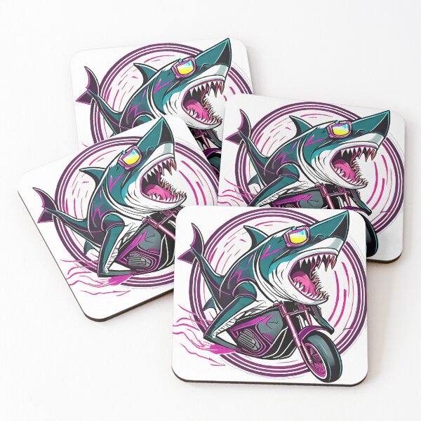 Item preview, Shark on a Motorcycle designed and sold by BADESIGNZZ.