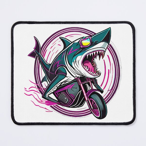 Item preview, Shark on a Motorcycle designed and sold by BADESIGNZZ.