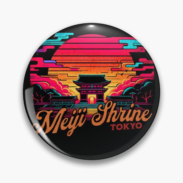 Item preview, Meiji Shrine Tokyo Sunset Graffiti Design designed and sold by RedDesignSyc.