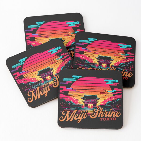 Item preview, Meiji Shrine Tokyo Sunset Graffiti Design designed and sold by RedDesignSyc.