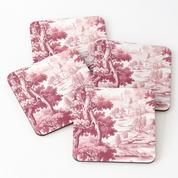 Item preview, Toile De Jouy Countryside Seamless Pattern in Red designed and sold by EvgeniiaSim.