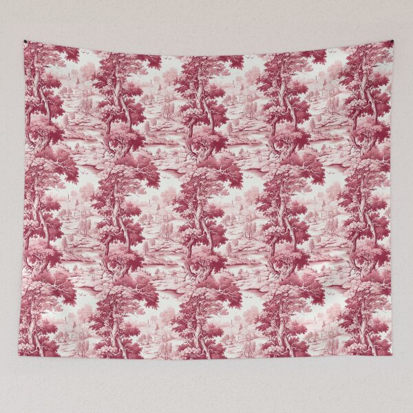 Item preview, Toile De Jouy Countryside Seamless Pattern in Red designed and sold by EvgeniiaSim.