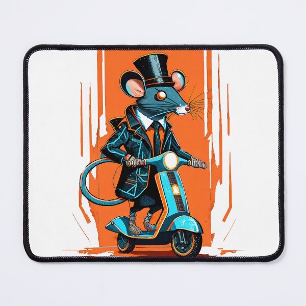 Item preview, Distinguished mouse on a scooter designed and sold by BADESIGNZZ.