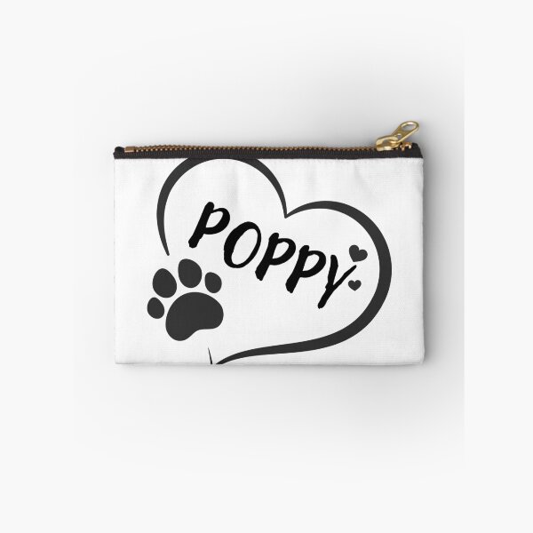 Item preview, Poppy pet dog or cat name in a heart with a paw, great gift for dog or cat owners designed and sold by OCS1337.