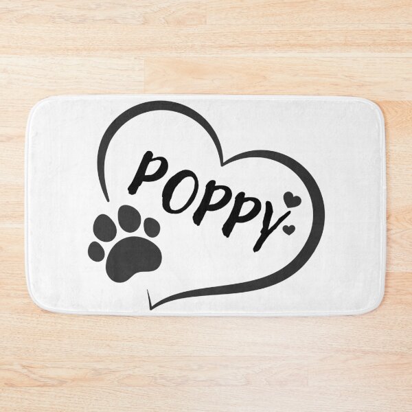 Item preview, Poppy pet dog or cat name in a heart with a paw, great gift for dog or cat owners designed and sold by OCS1337.