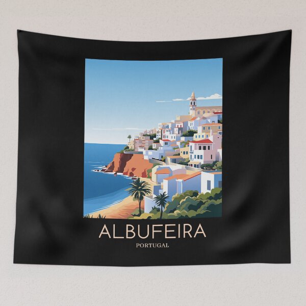 Item preview, A Pop Art Travel Print of Albufeira - Portugal designed and sold by StudioRedKoala.