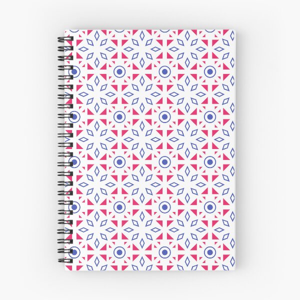 Item preview, Blue White Red Splatter Abstract Modern Contemporary Batik Print Pattern  designed and sold by VioletsnPansies.