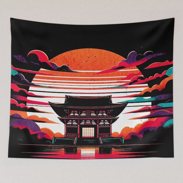 Item preview, Meiji Shrine Tokyo Retro Design designed and sold by RedDesignSyc.