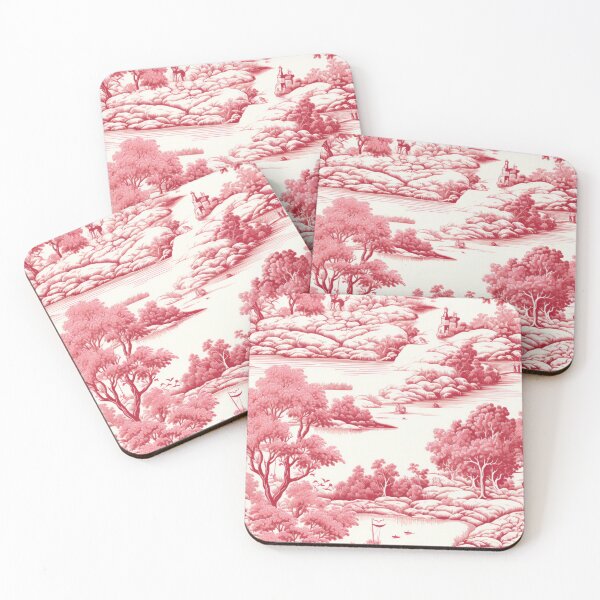 Item preview, Toile De Jouy Countryside Seamless Pattern in Red designed and sold by EvgeniiaSim.