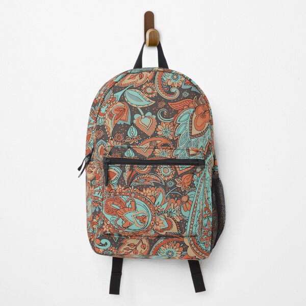 Item preview, Orange Floral Paisley Warmth designed and sold by coppoladesigns.