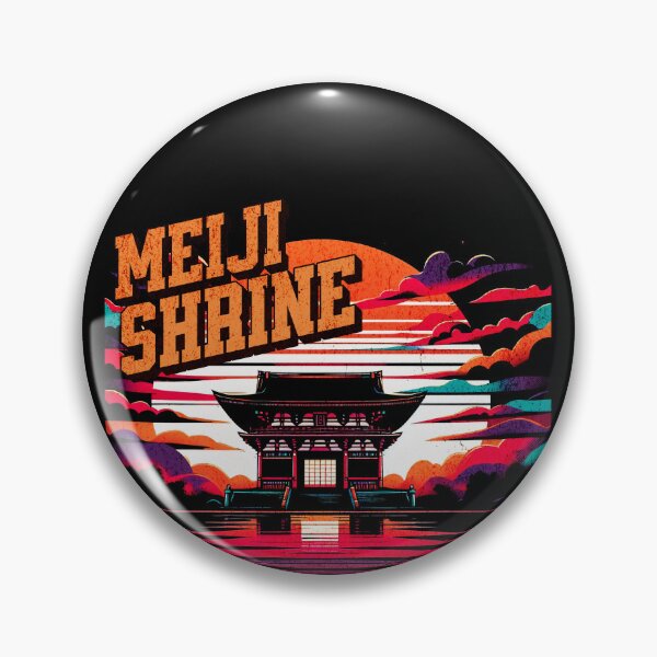 Item preview, Meiji Shrine Tokyo Retro Design designed and sold by RedDesignSyc.