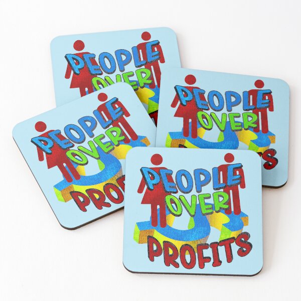 Item preview, People Over Profits (solarized) designed and sold by MKE Rhine Maiden  •  Grumble Services, LLC..